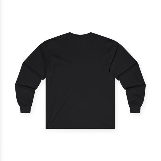 Black long-sleeve shirt on a white background