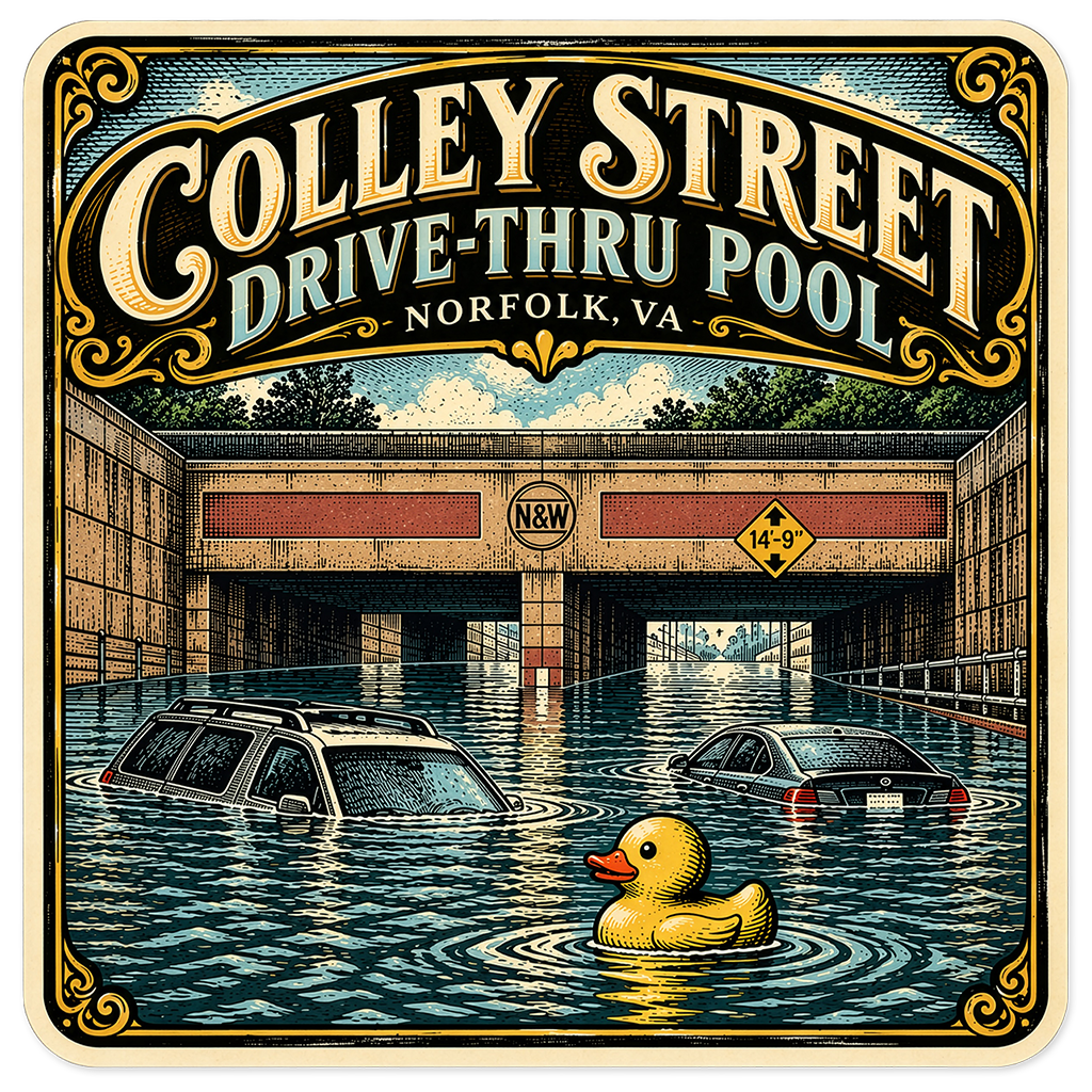 Colley Street Drive-Thru Pool Magnet