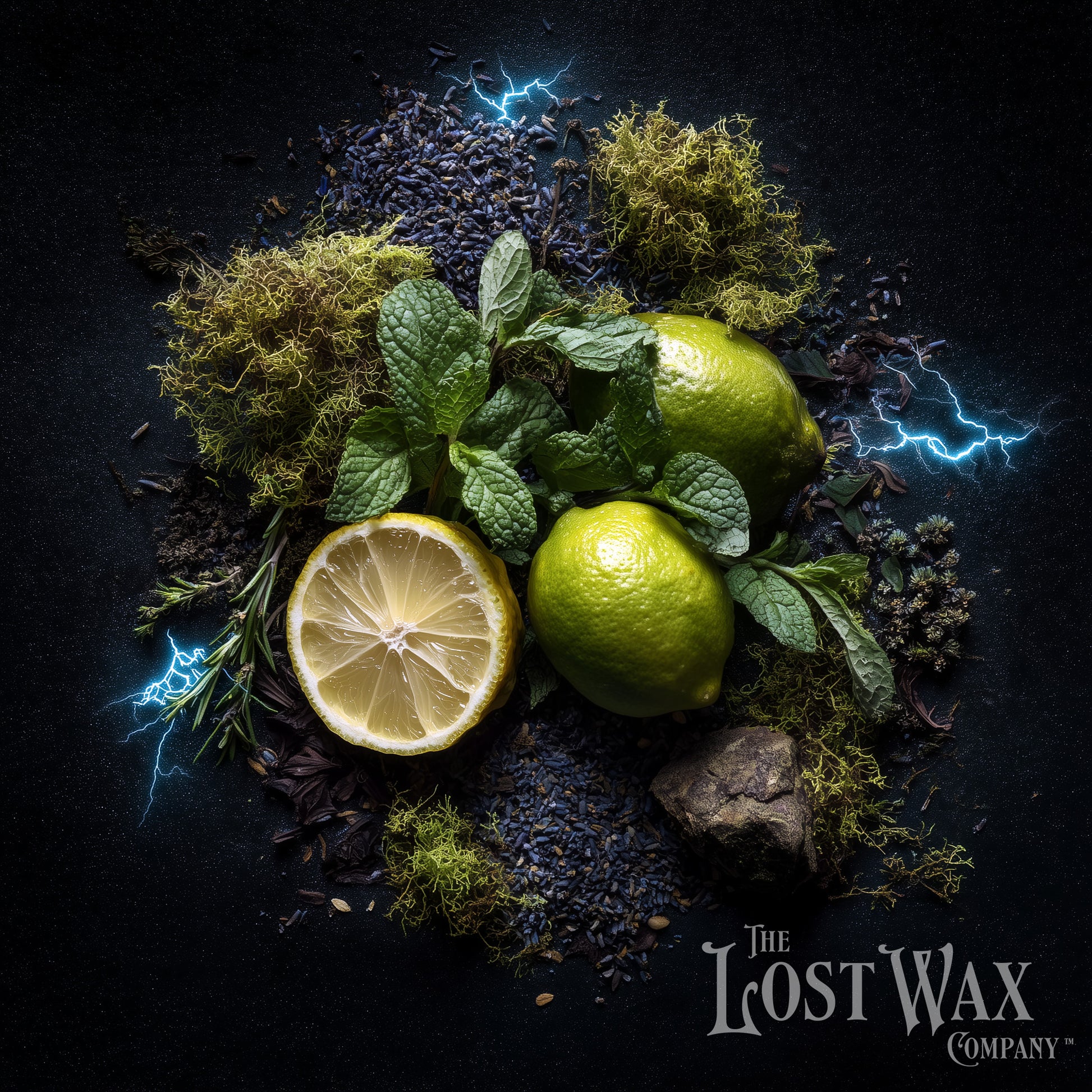 Ingredients of Enchanted Forest: lime, mint, moss, dried herbs and spices, and tiny sparks of electricity in the air.