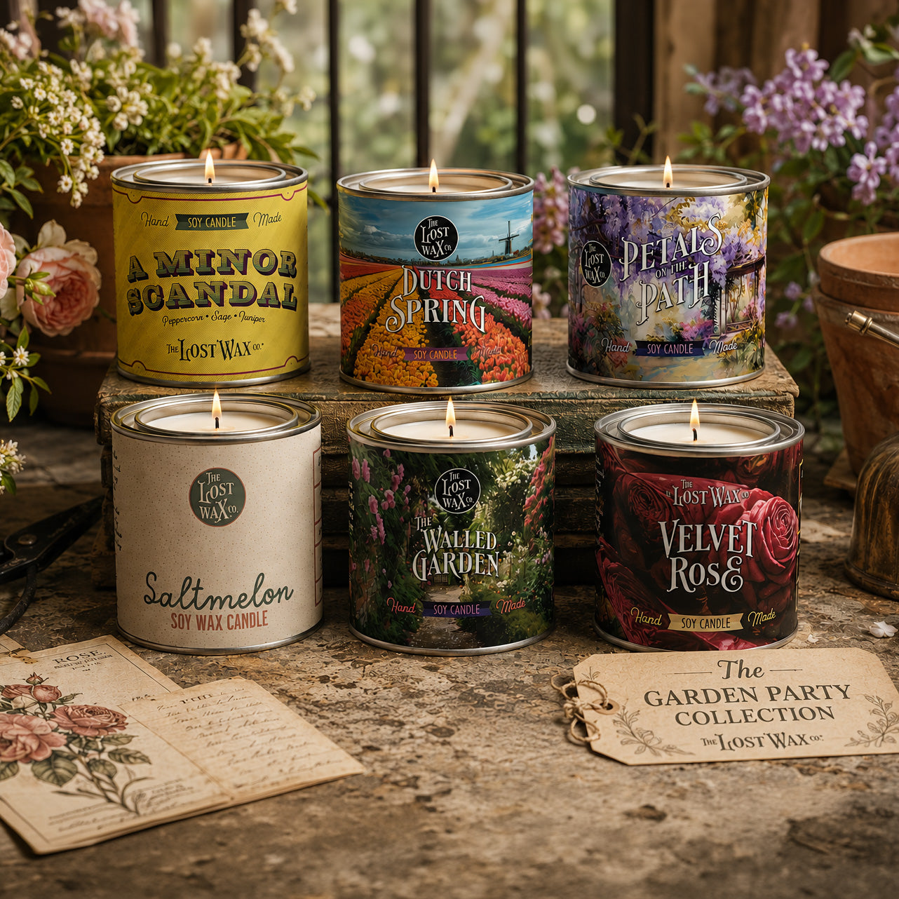 Half-Pint Candles Sampler Set: Garden Party Collection