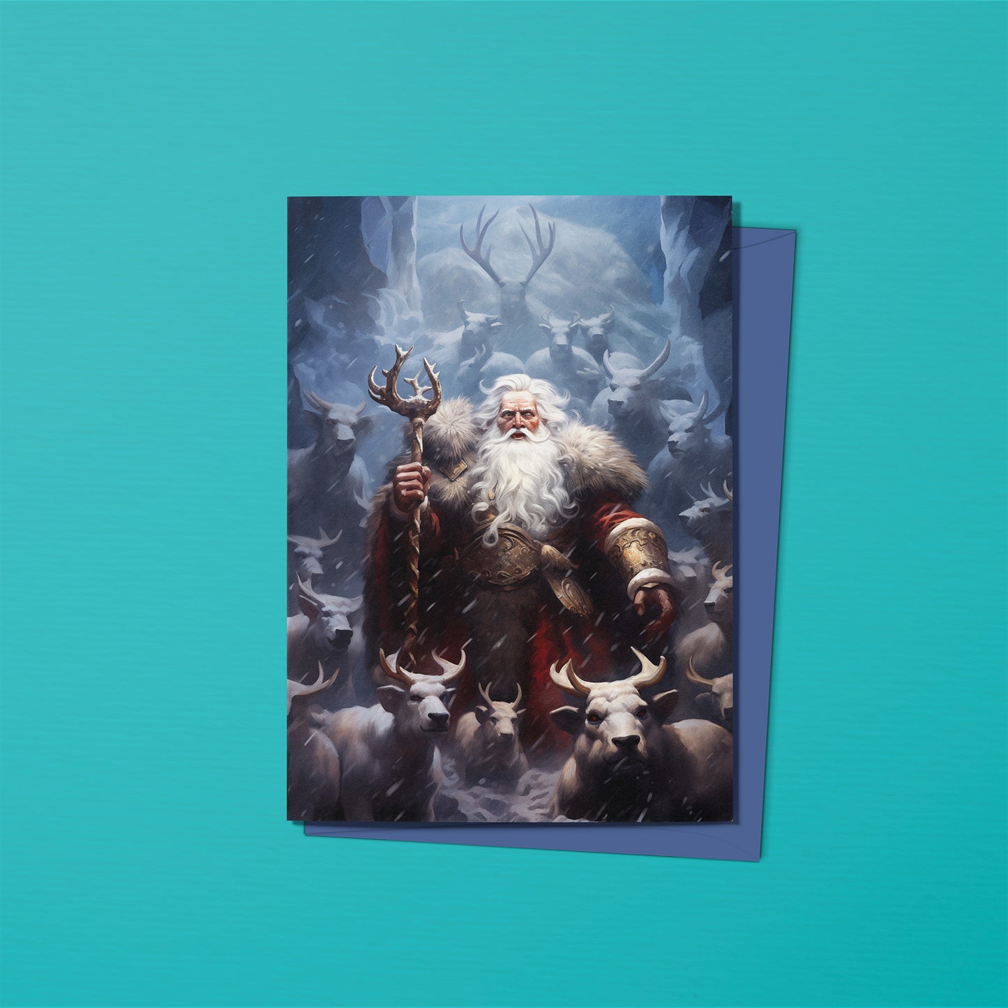 Fantasy Santa: North Lord Christmas Card (Front) by Studio Ten Design