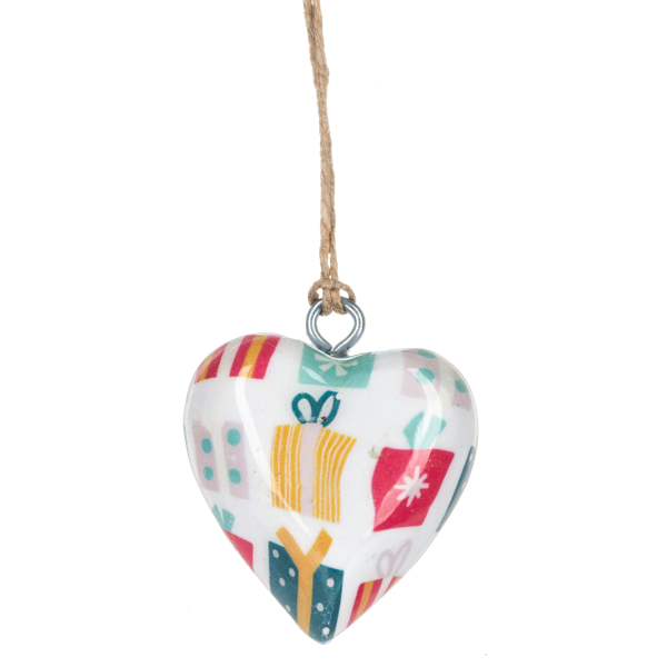 Mini Festive Heart Ornament