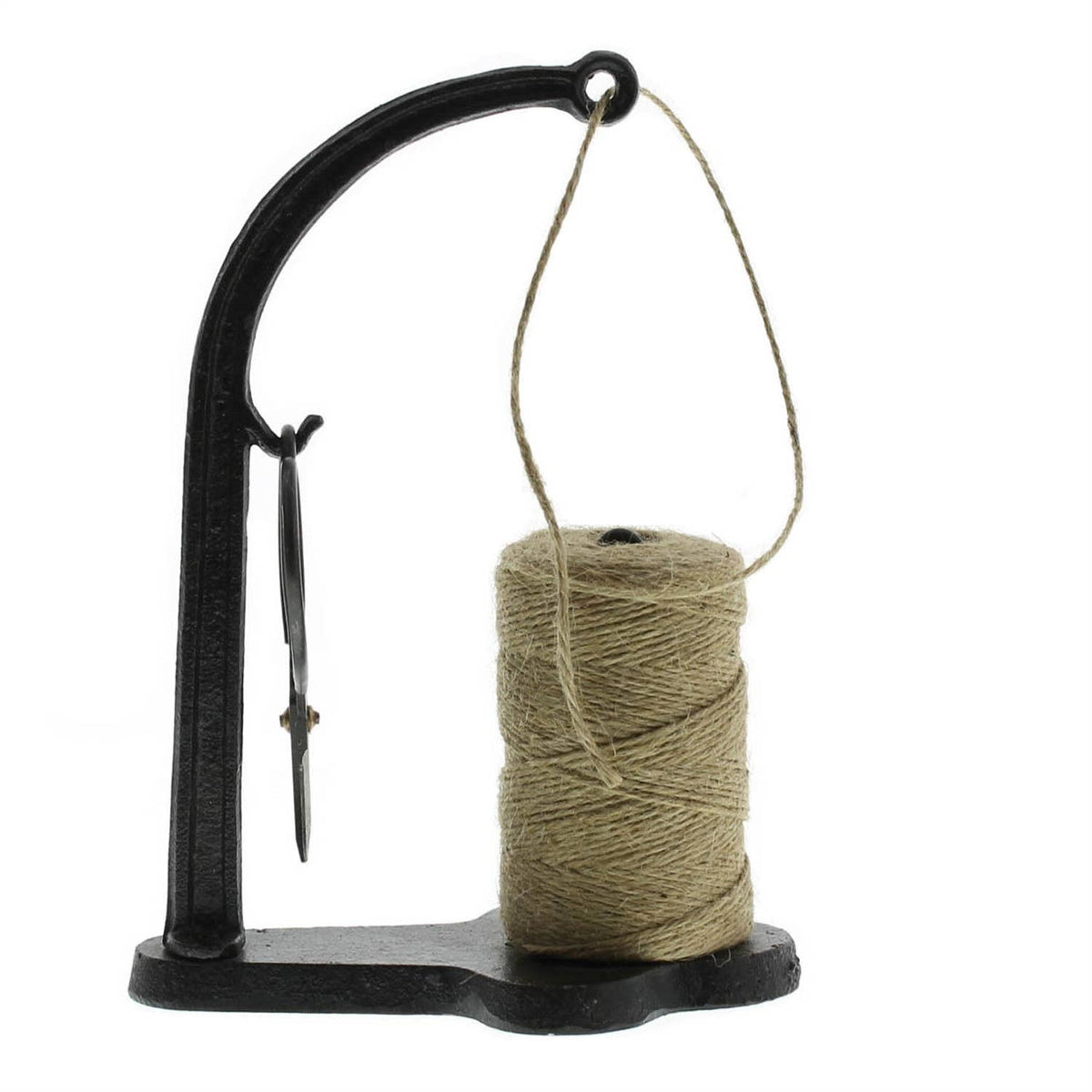 Cast Iron Jute String Dispenser with Scissors