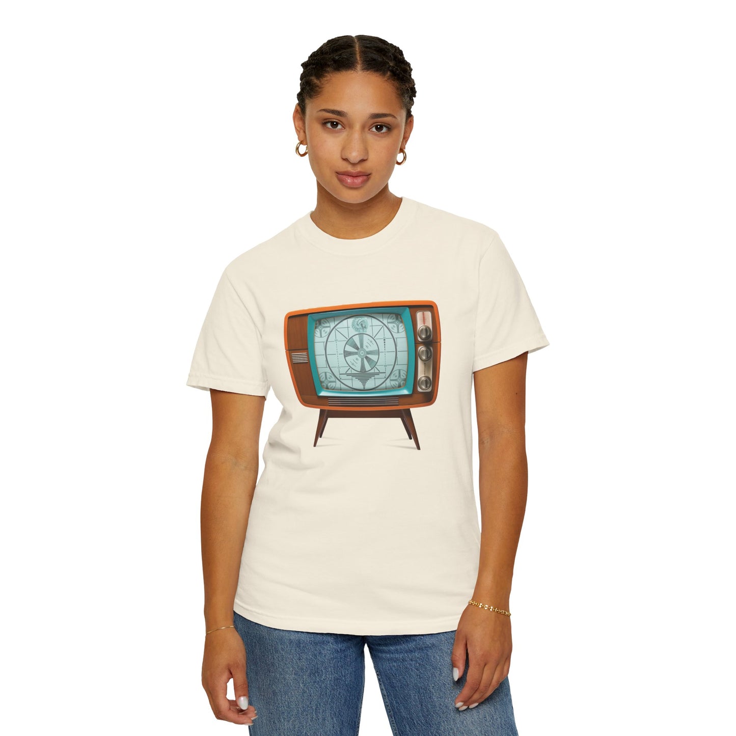Camiseta Personalizable con Patrón de Prueba de TV Retro
