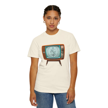 Camiseta Personalizable con Patrón de Prueba de TV Retro