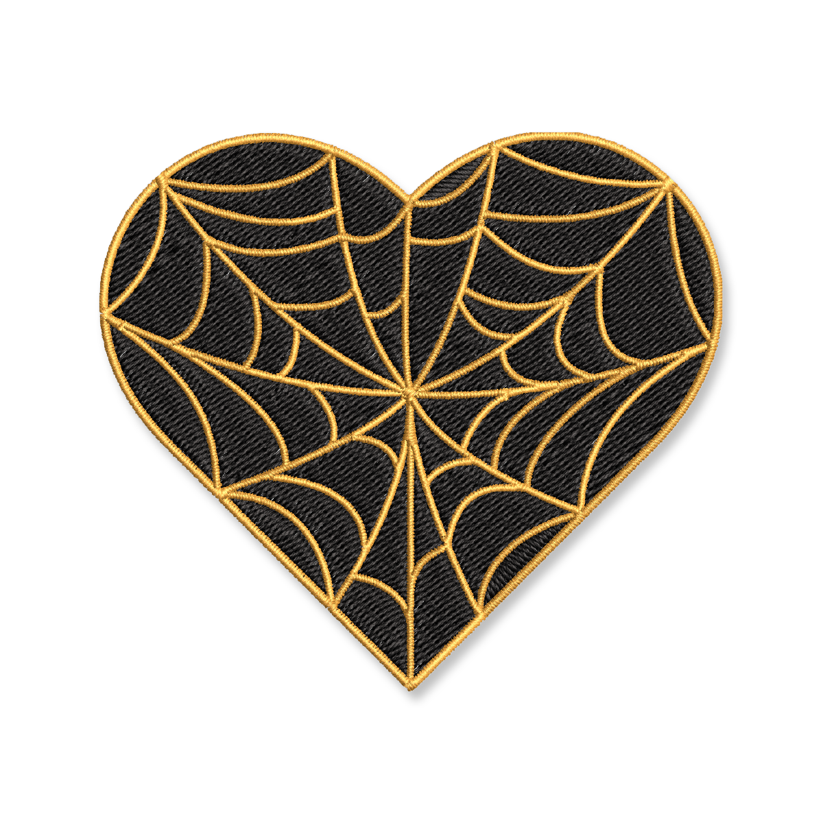 Cobweb Heart Embroidered Patch