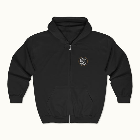 Sudadera con capucha y cremallera completa The Lost Wax Co. bordada