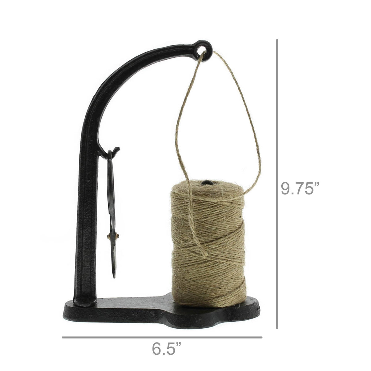 Cast Iron Jute String Dispenser with Scissors