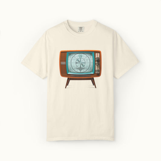 T-shirt personnalisable à motif de mire de téléviseur rétro