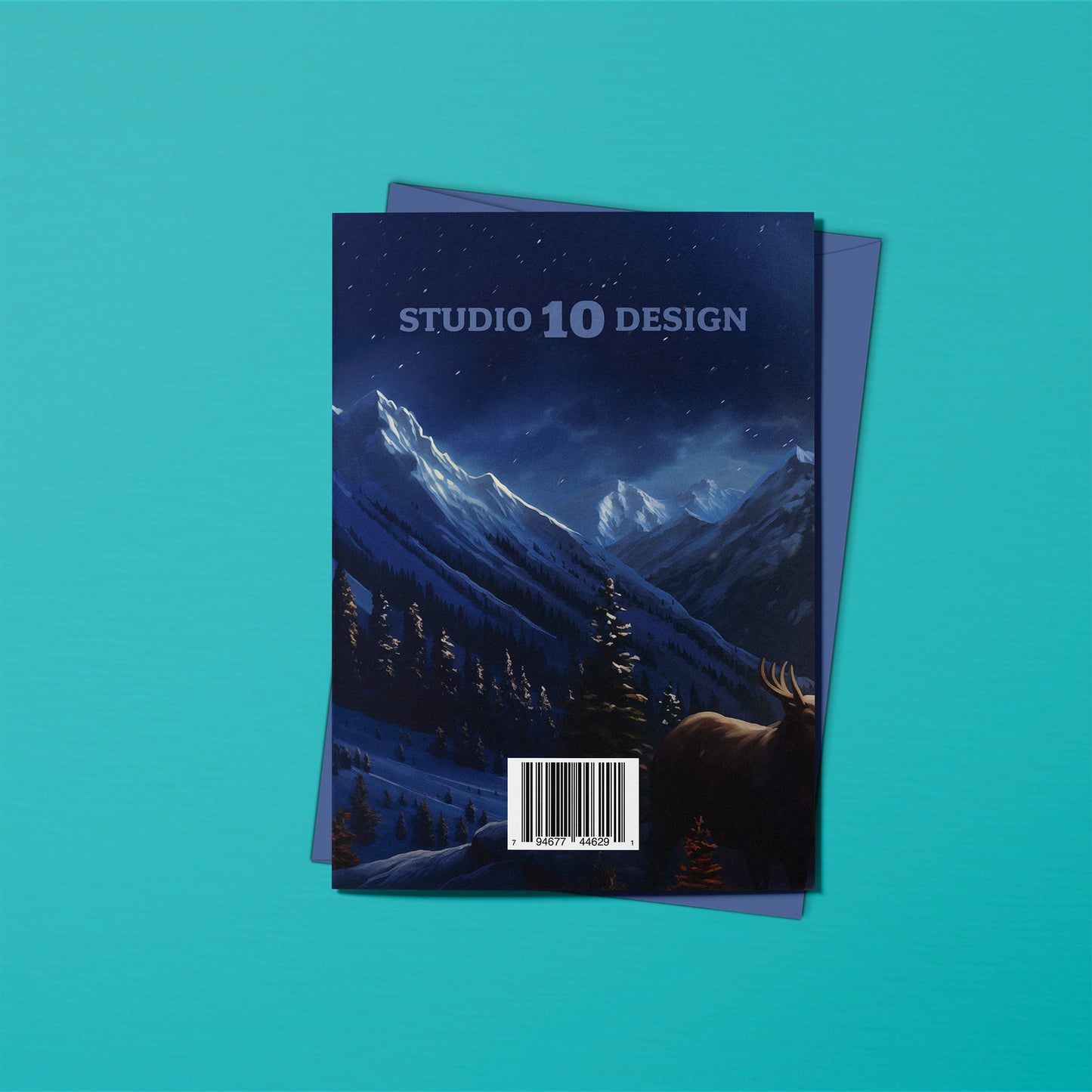 Back of card featuring Studio 10 Design logo