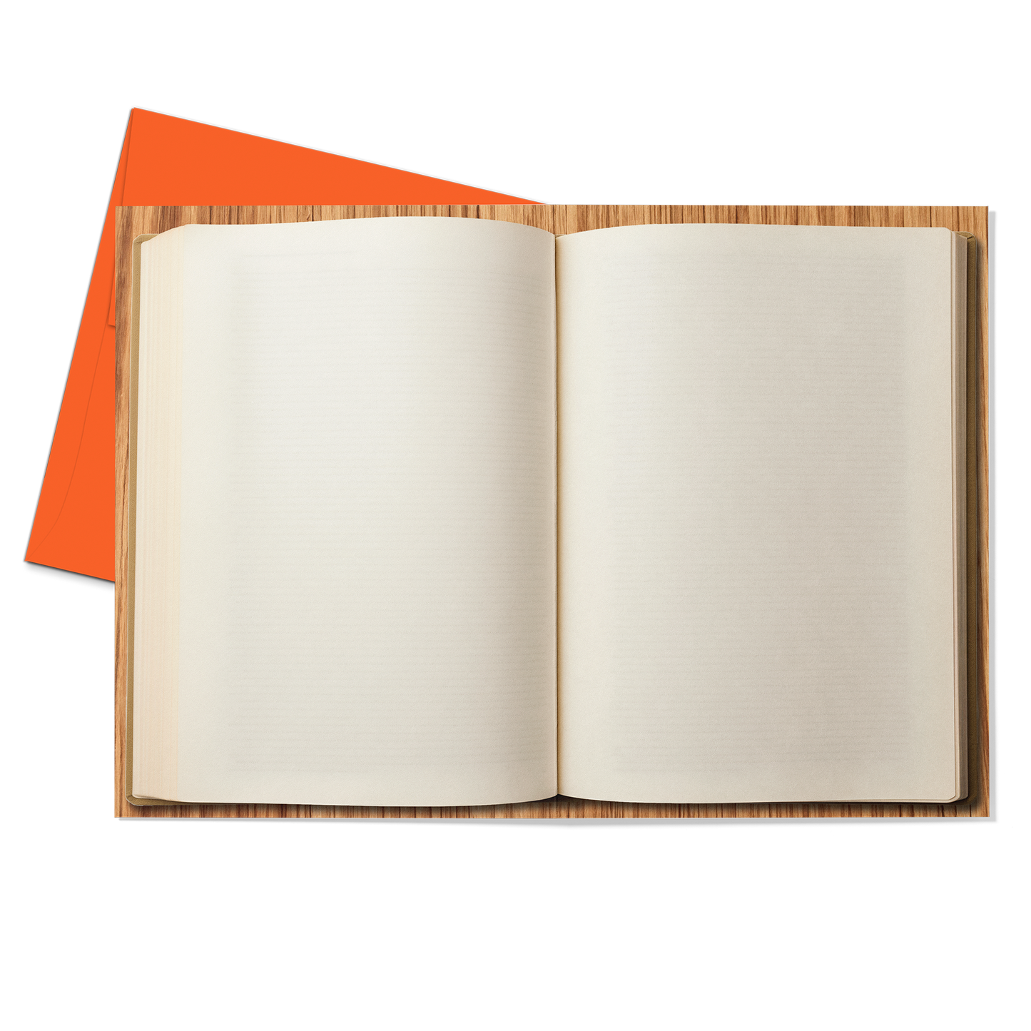 HIdden Flames Greeting Card (Blank Inside) with Orange Envelope - Studio Ten Design