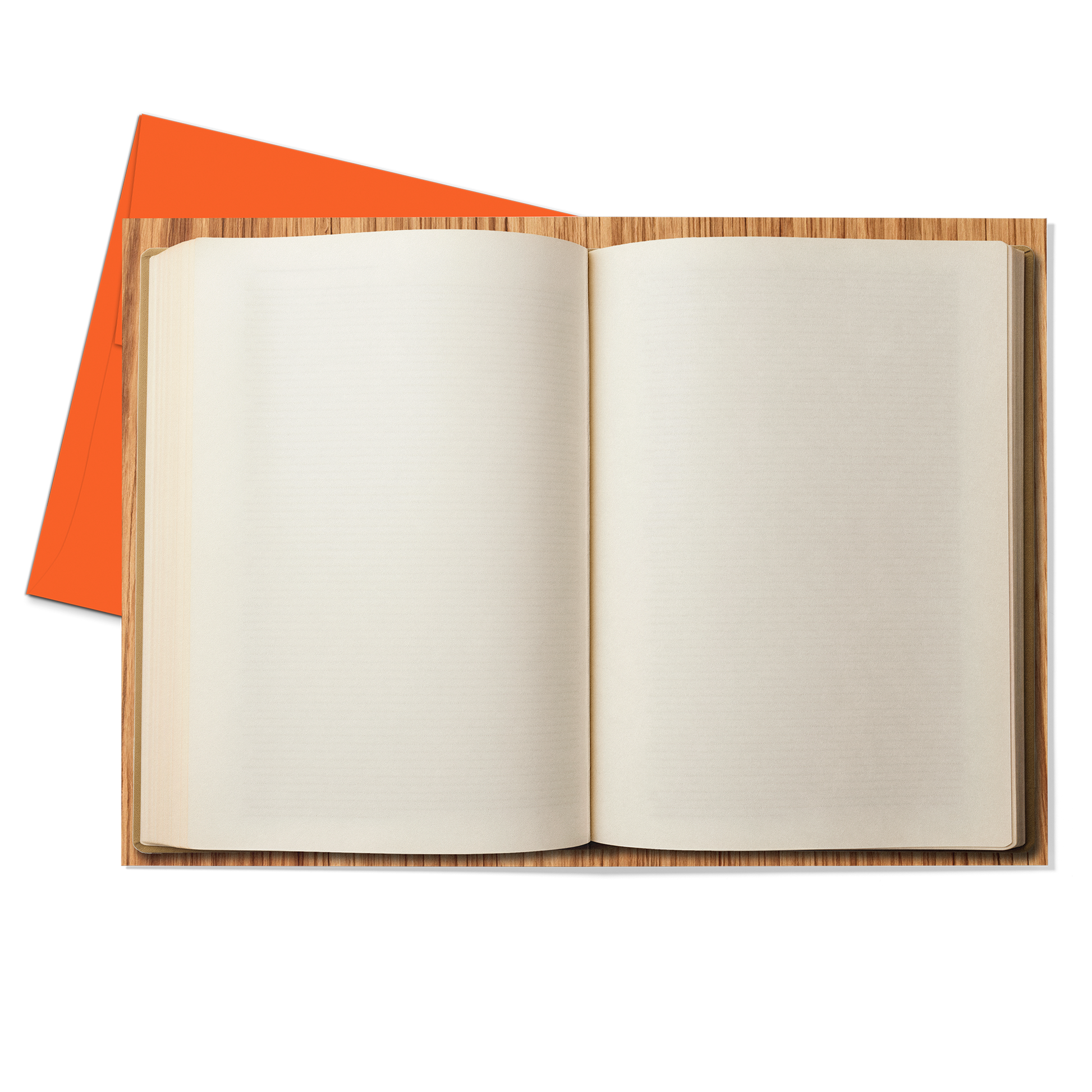 HIdden Flames Greeting Card (Blank Inside) with Orange Envelope - Studio Ten Design