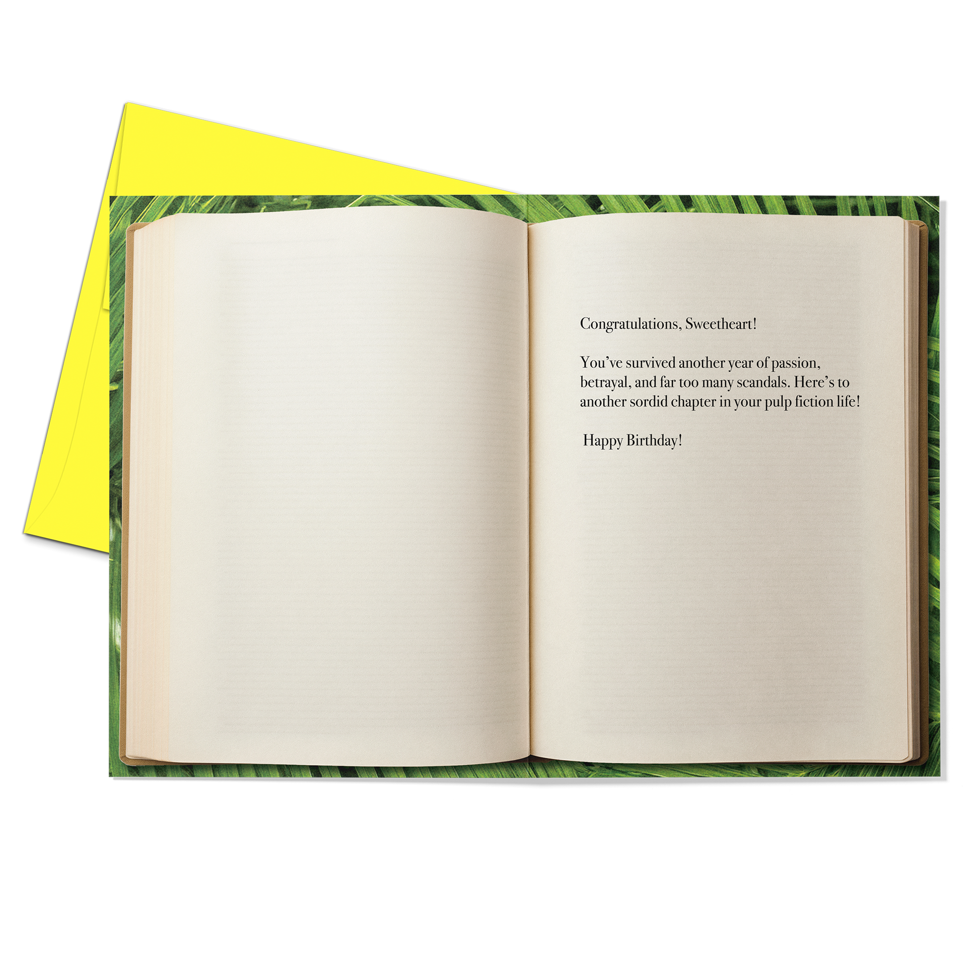 The Lair of the Libertine Greeting Card (Birthday Greeting) with Lemon Yellow Envelope - Studio Ten Design