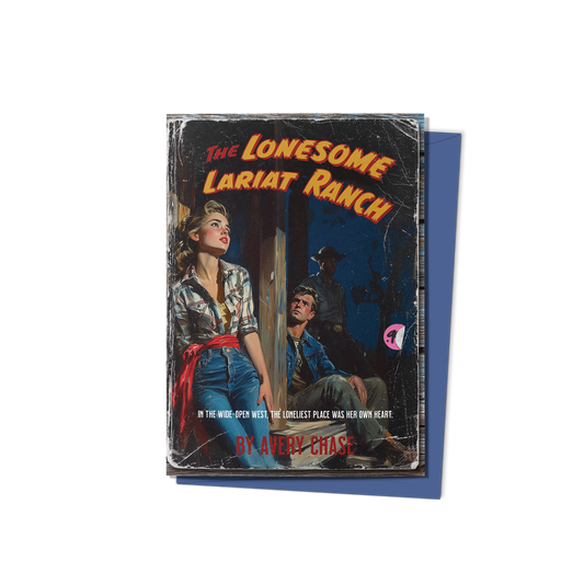 The Lonesome Lariat Ranch Greeting Card (Front) with Blue envelope - Studio Ten Design