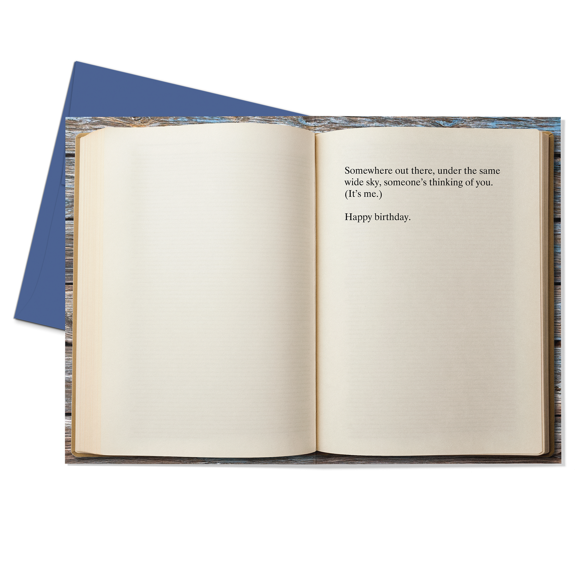 The Lonesome Lariat Ranch Greeting Card (Inside with Birthday Greeting) with Blue envelope - Studio Ten Design