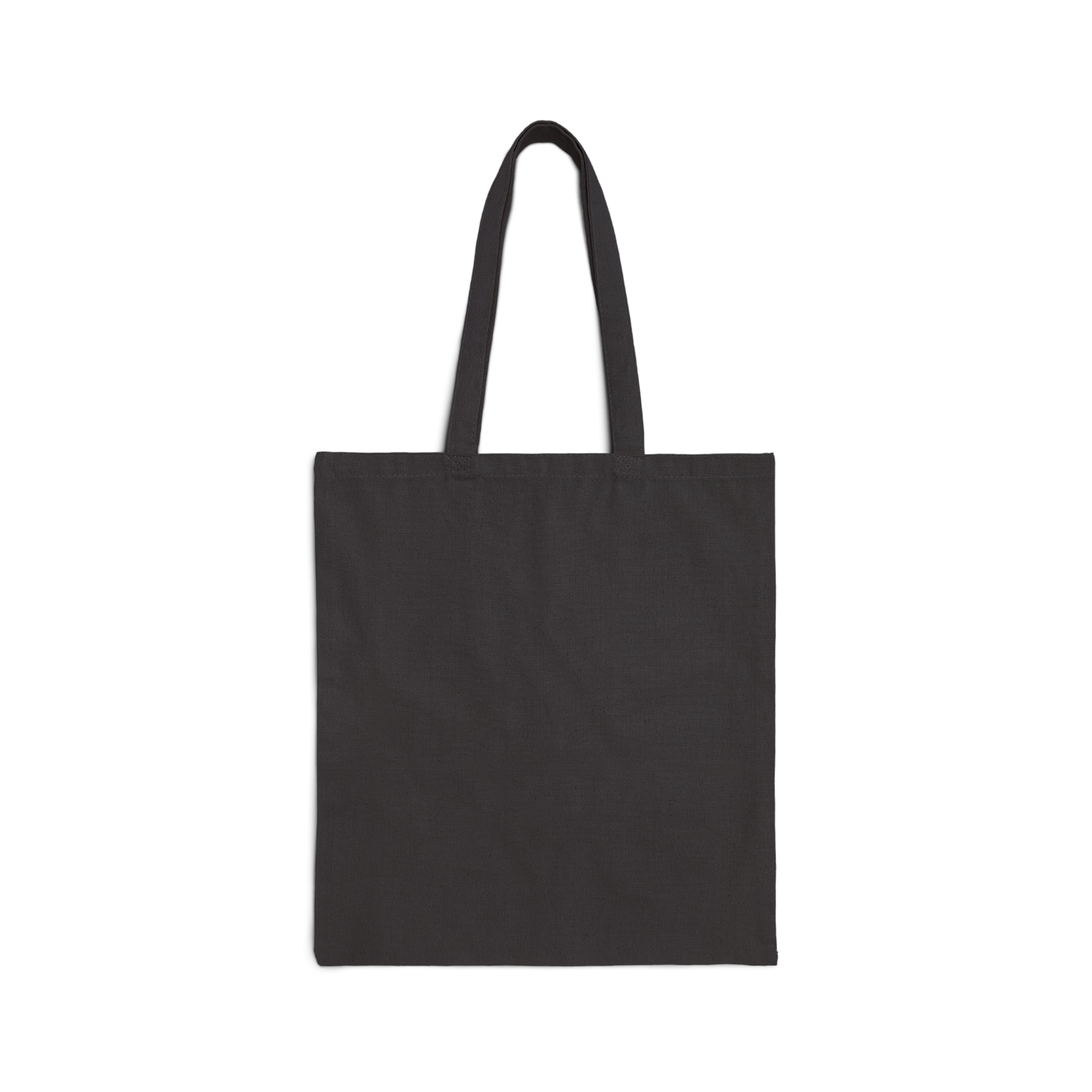 Black tote bag on a white background
