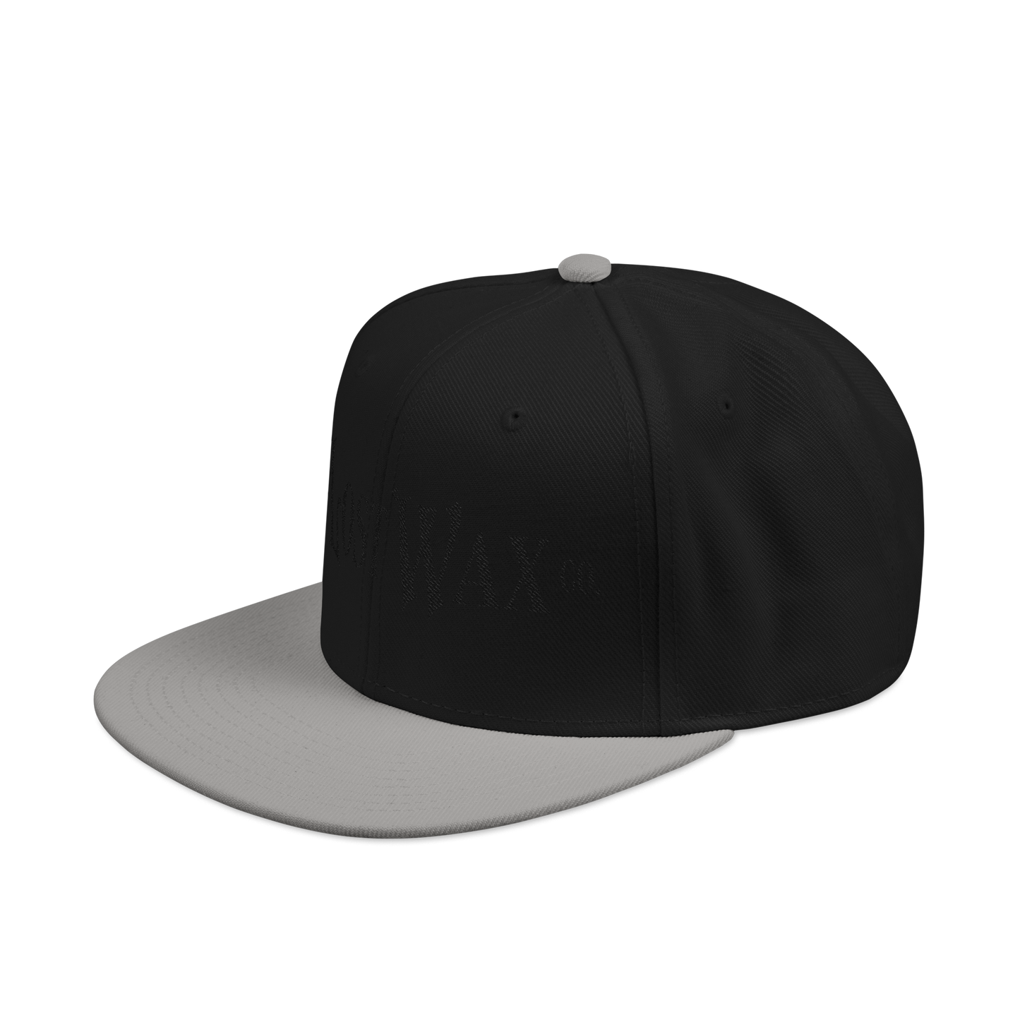 Black and gray cap on a white background