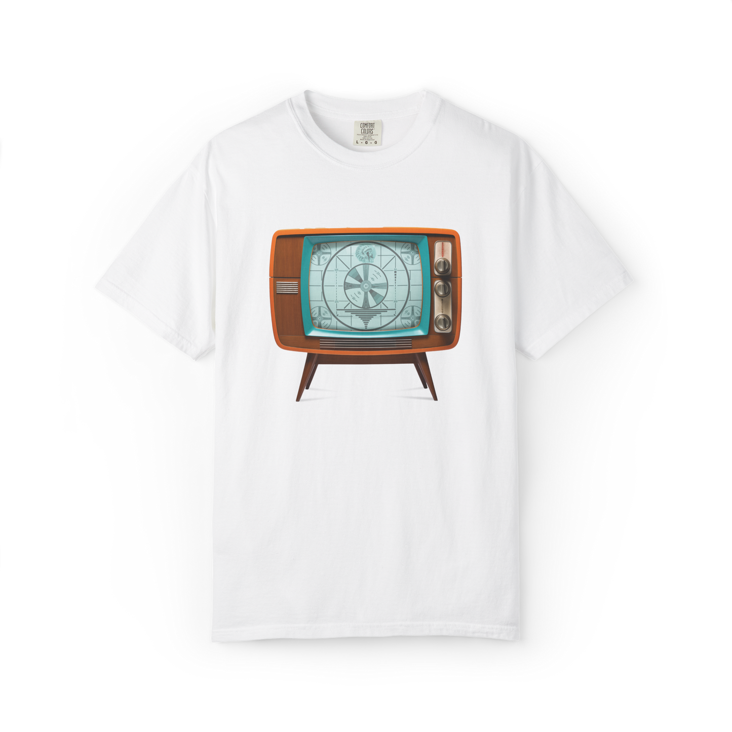 Camiseta Personalizable con Patrón de Prueba de TV Retro