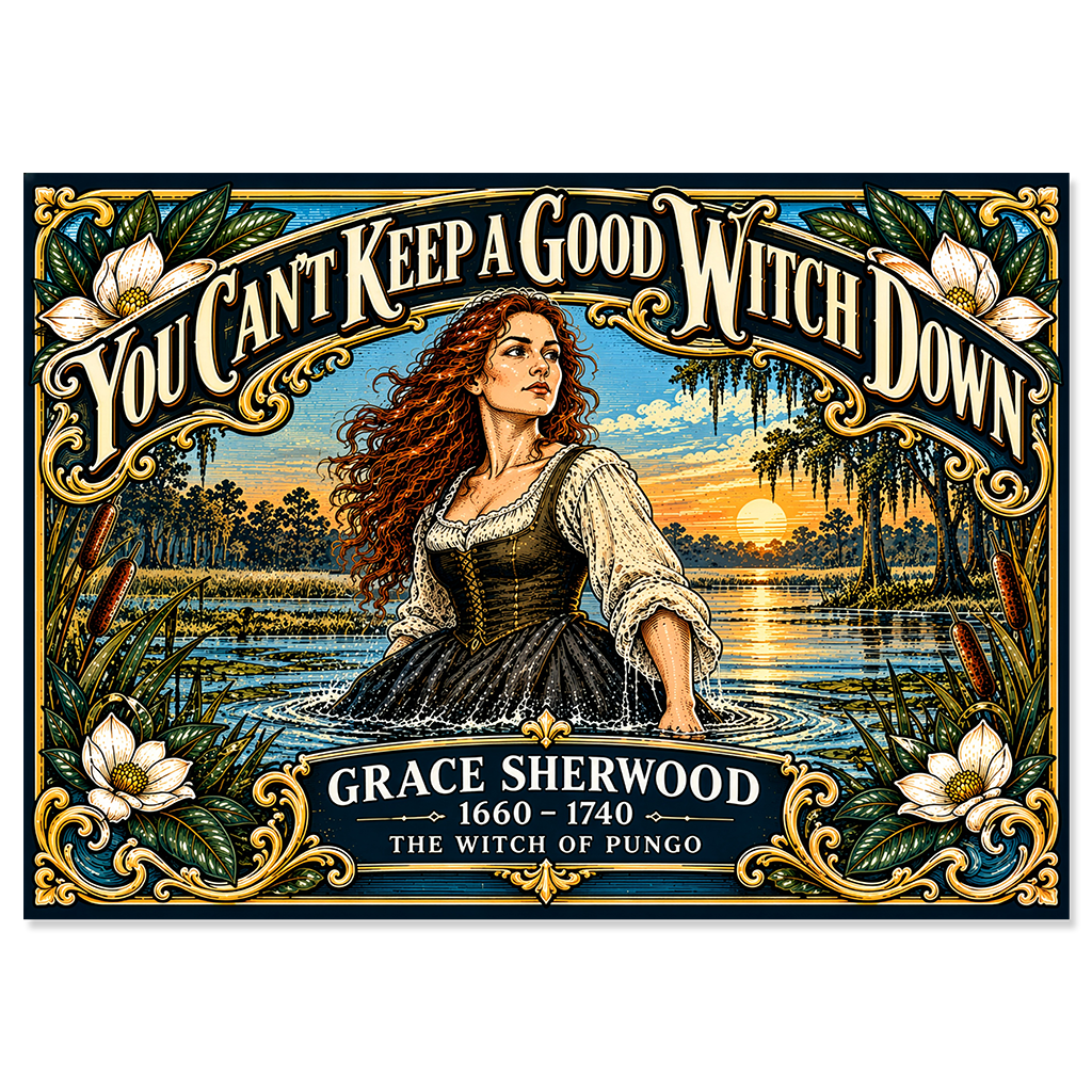 Grace Sherwood "You Can't Keep A Good Witch Down" Magnet