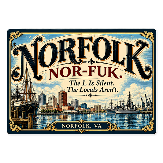 Norfolk "The L Is Silent" Magnet