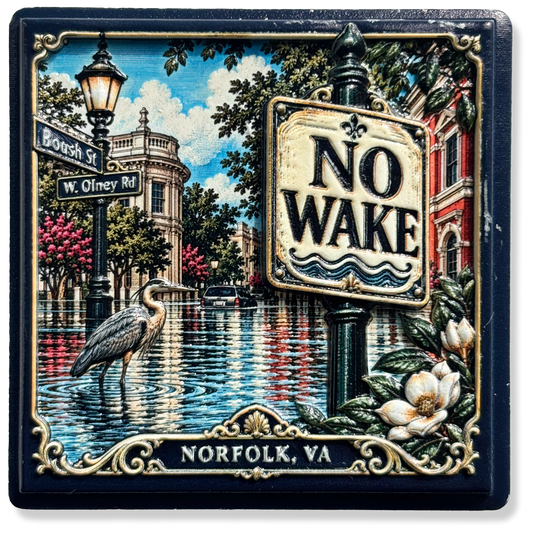 Norfolk "No Wake" Flooding Magnet