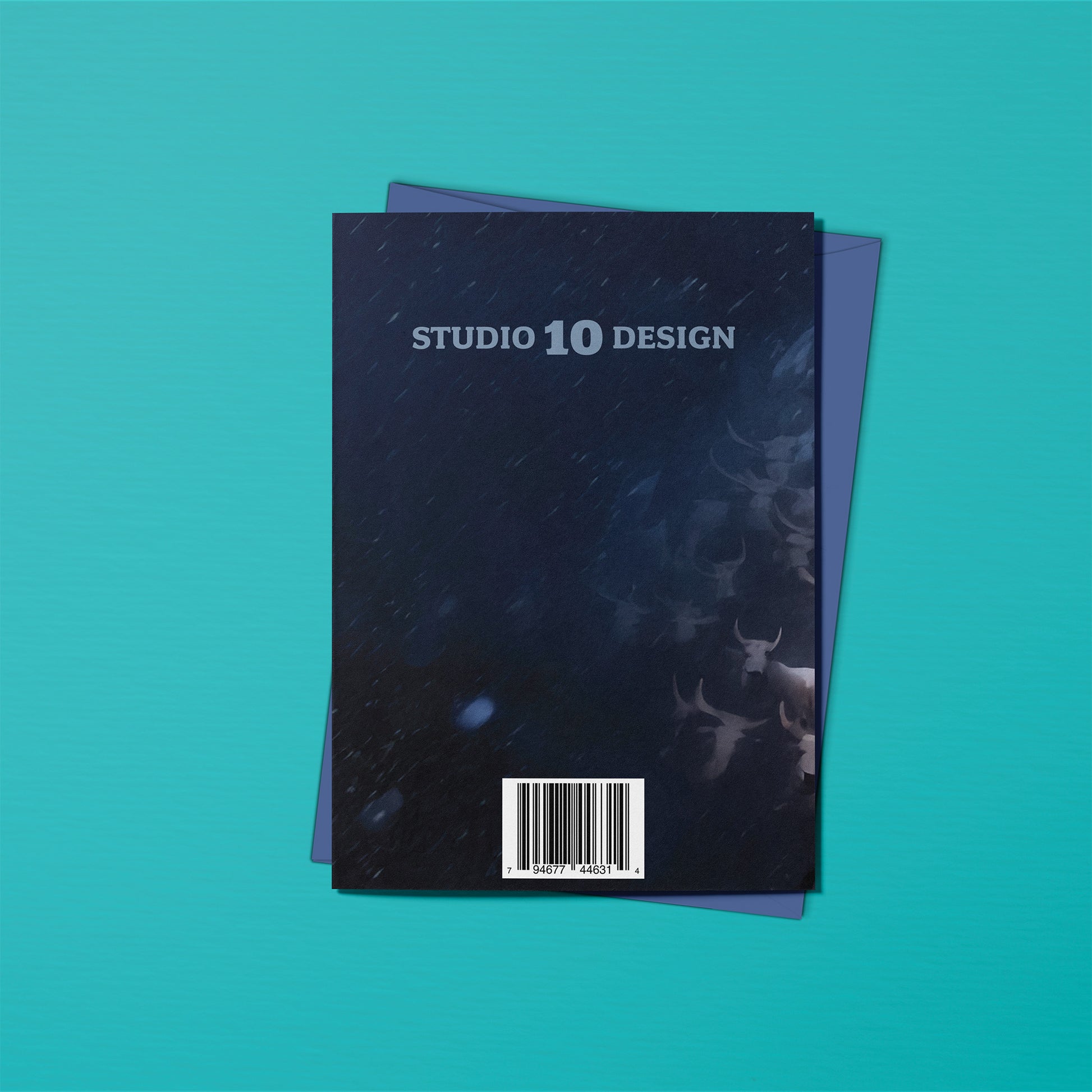 Fantasy Santa: North Lord Christmas Card (Back) by Studio Ten Design