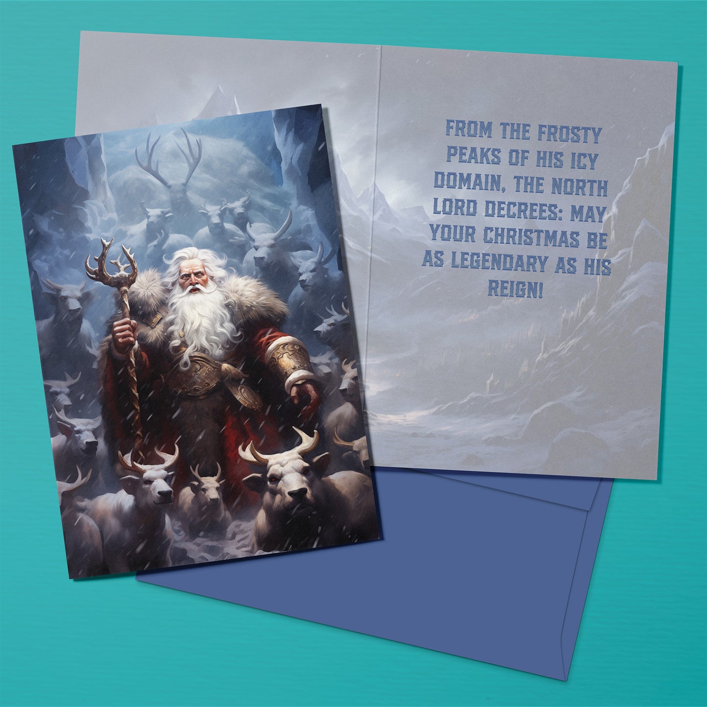 Fantasy Santa: North Lord Christmas Card