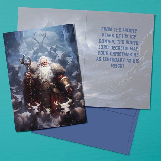 Fantasy Santa: North Lord Christmas Card