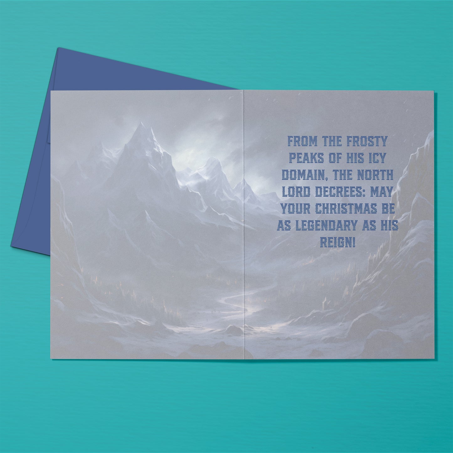 Fantasy Santa: North Lord Christmas Card (Inside; Legendary Christmas greeting) by Studio Ten Design