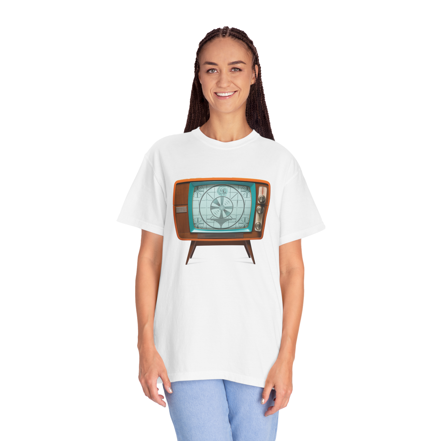 Camiseta Personalizable con Patrón de Prueba de TV Retro