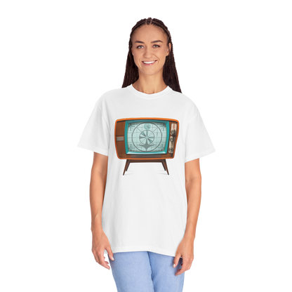 Camiseta Personalizable con Patrón de Prueba de TV Retro