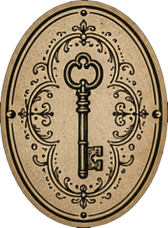 Decorative seal with a Key.