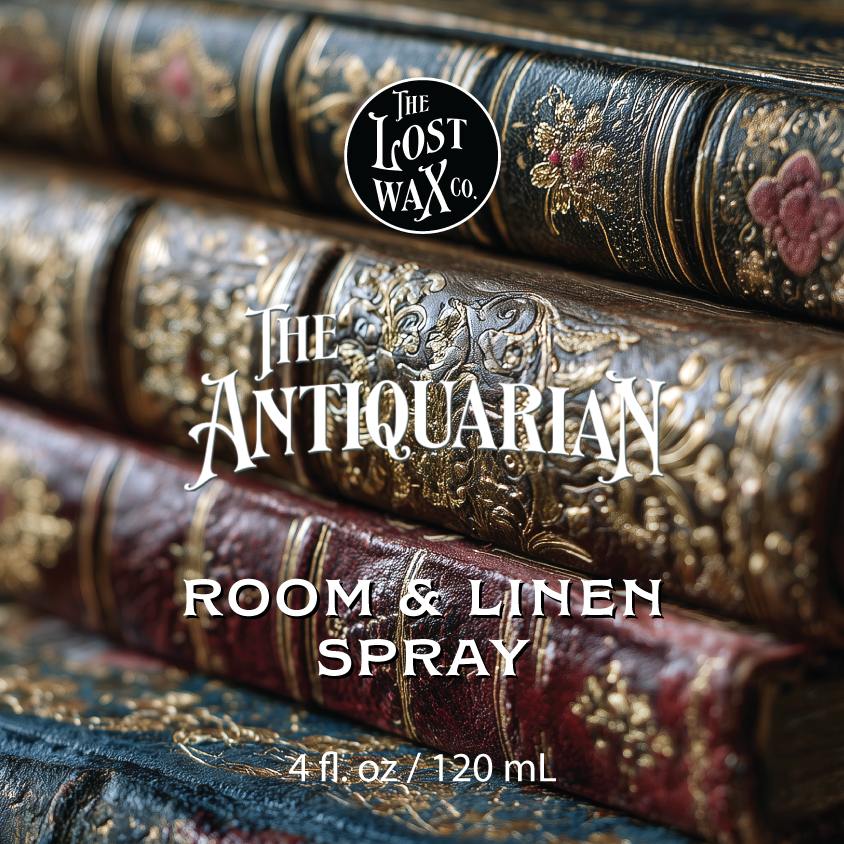 Decorative books with 'The Lost Wax Co' logo and product details.