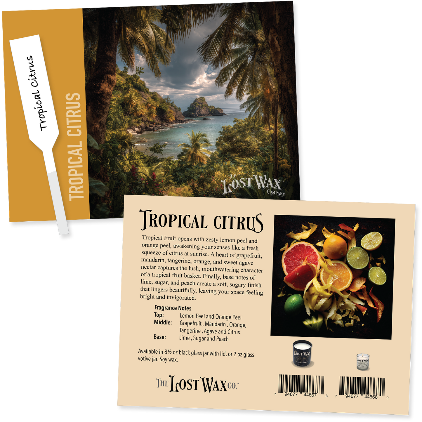 Tropical Citrus Scented Candle