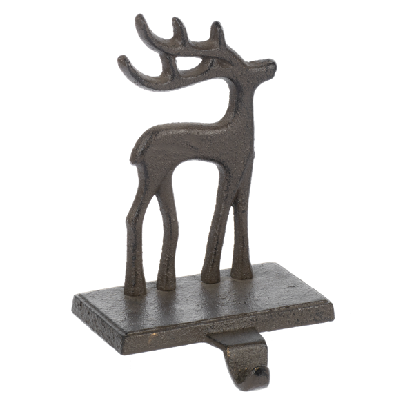 Cast Iron Reindeer Stocking Holder