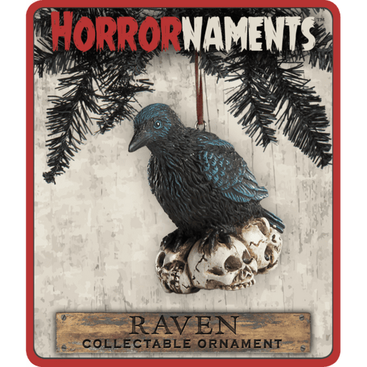 Raven Perched Skulls Tree Ornament
