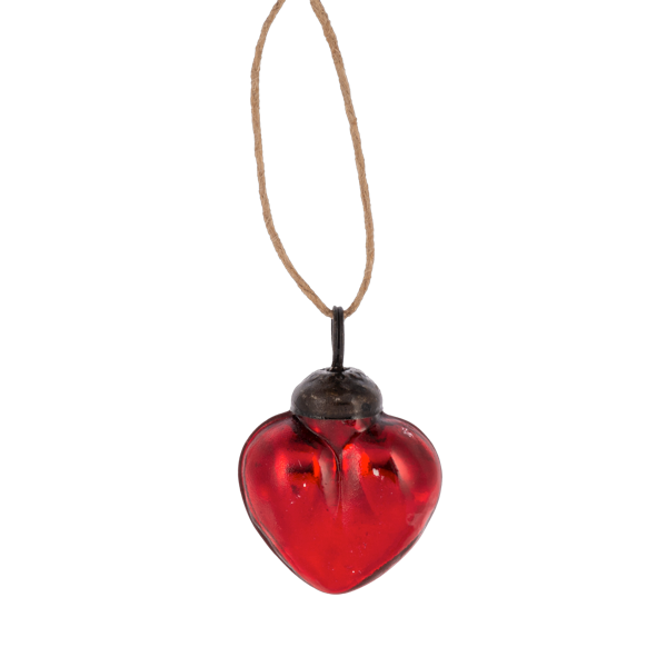 Mini Mercury-Glass Heart Ornament