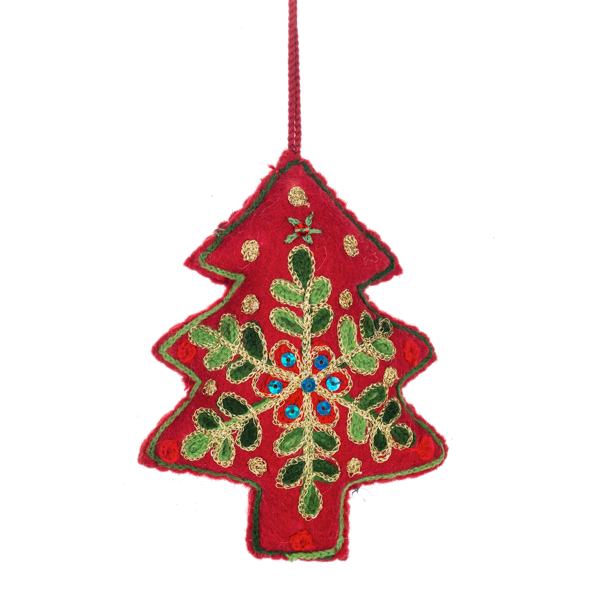 Embroidered Tree Ornament