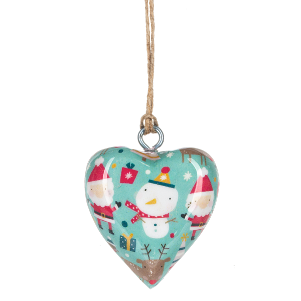 Mini Festive Heart Ornament